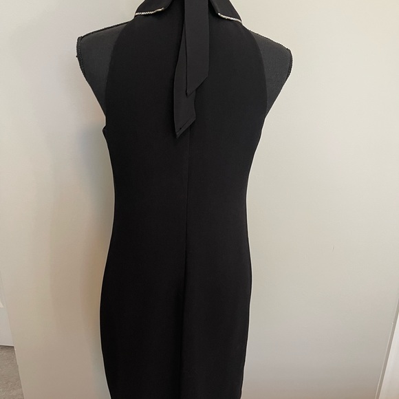 Trina Turk Festive Bow Tie Black Crepe Dress Sz 2 - Picture 2 of 6